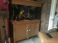 Custom made tank and solid oak cabinet