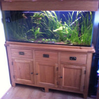 Aquarium oak stand and oak cabinet