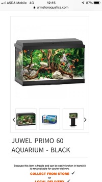 Jewel aquarium 60 litre primo 60